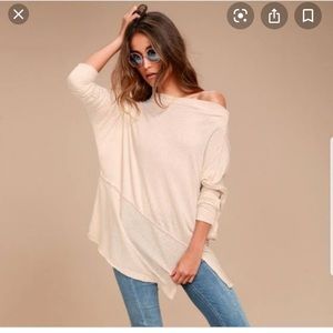 Free people moonstone tunic top in beige
